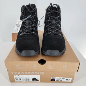 ZeroXposur Portland Mid Men's Leather Waterproof Hiking Boot BLACK 10M 10.5M 11M